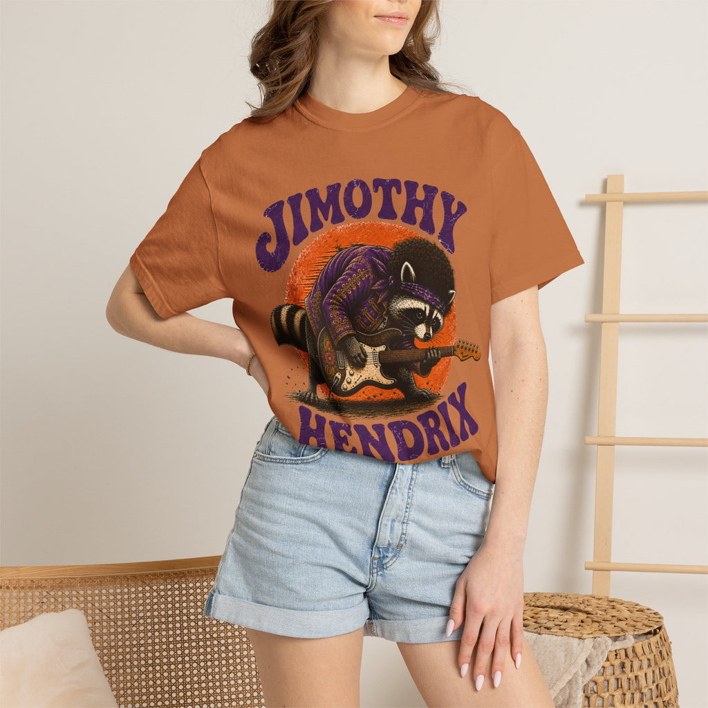Jimothy Hendrix raccoon playing electric guitar T-shirt | vintage rock tee