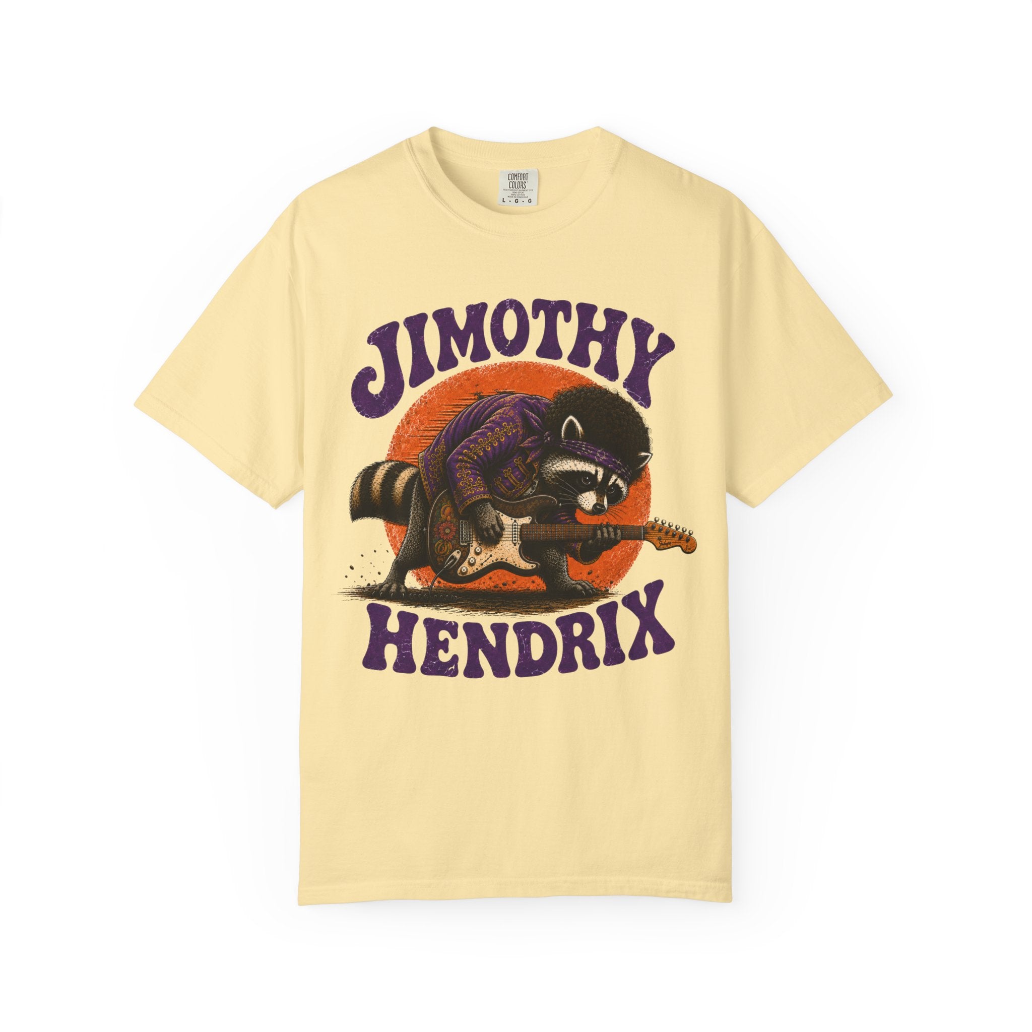 Jimothy Hendrix raccoon playing electric guitar T-shirt | vintage rock tee