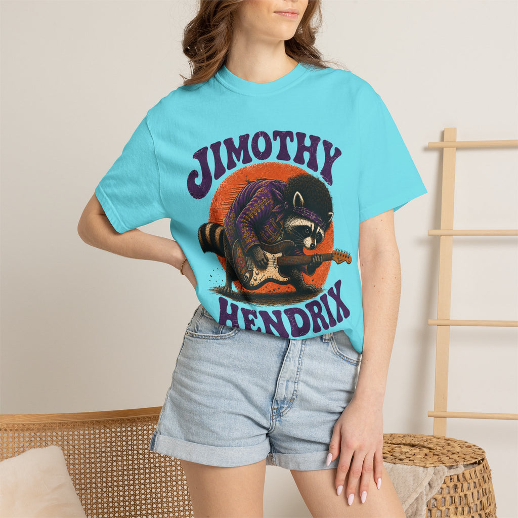 Jimothy Hendrix raccoon playing electric guitar T-shirt | vintage rock tee