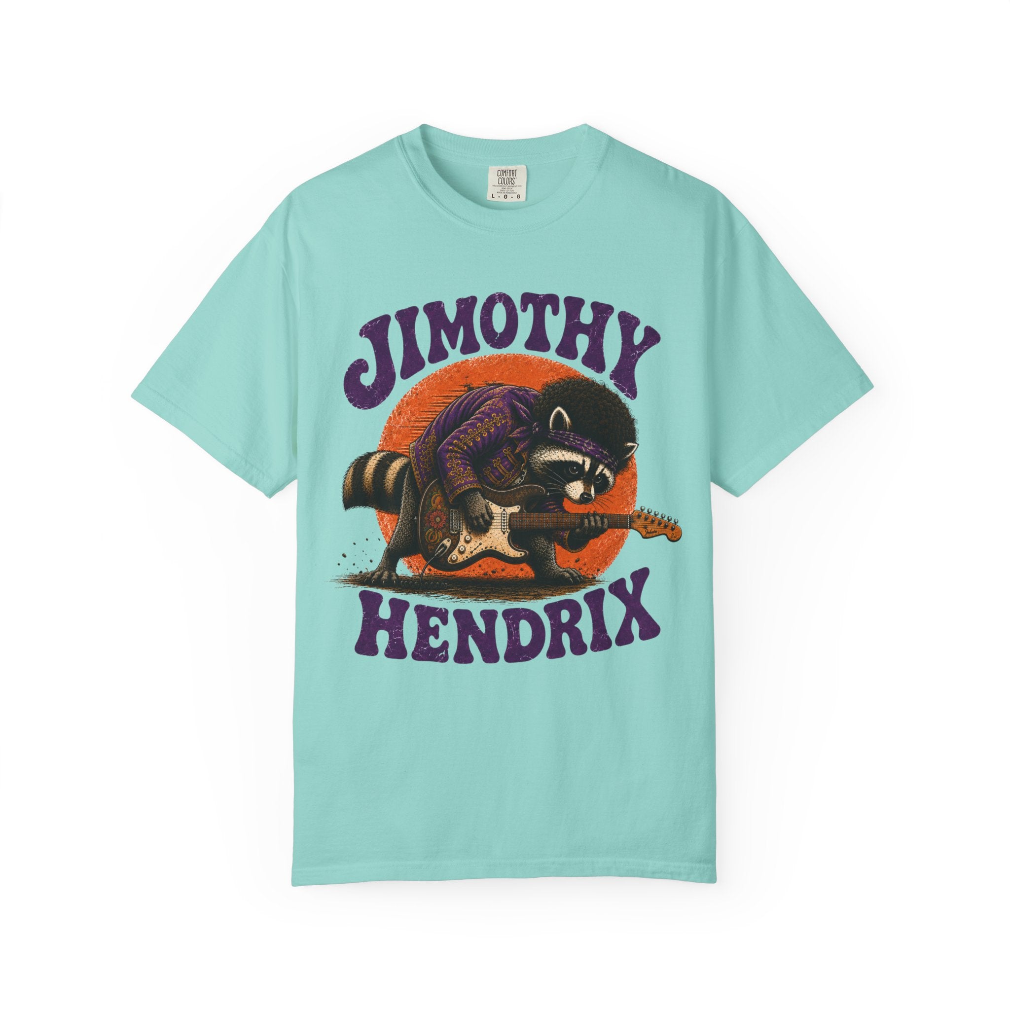 Jimothy Hendrix raccoon playing electric guitar T-shirt | vintage rock tee
