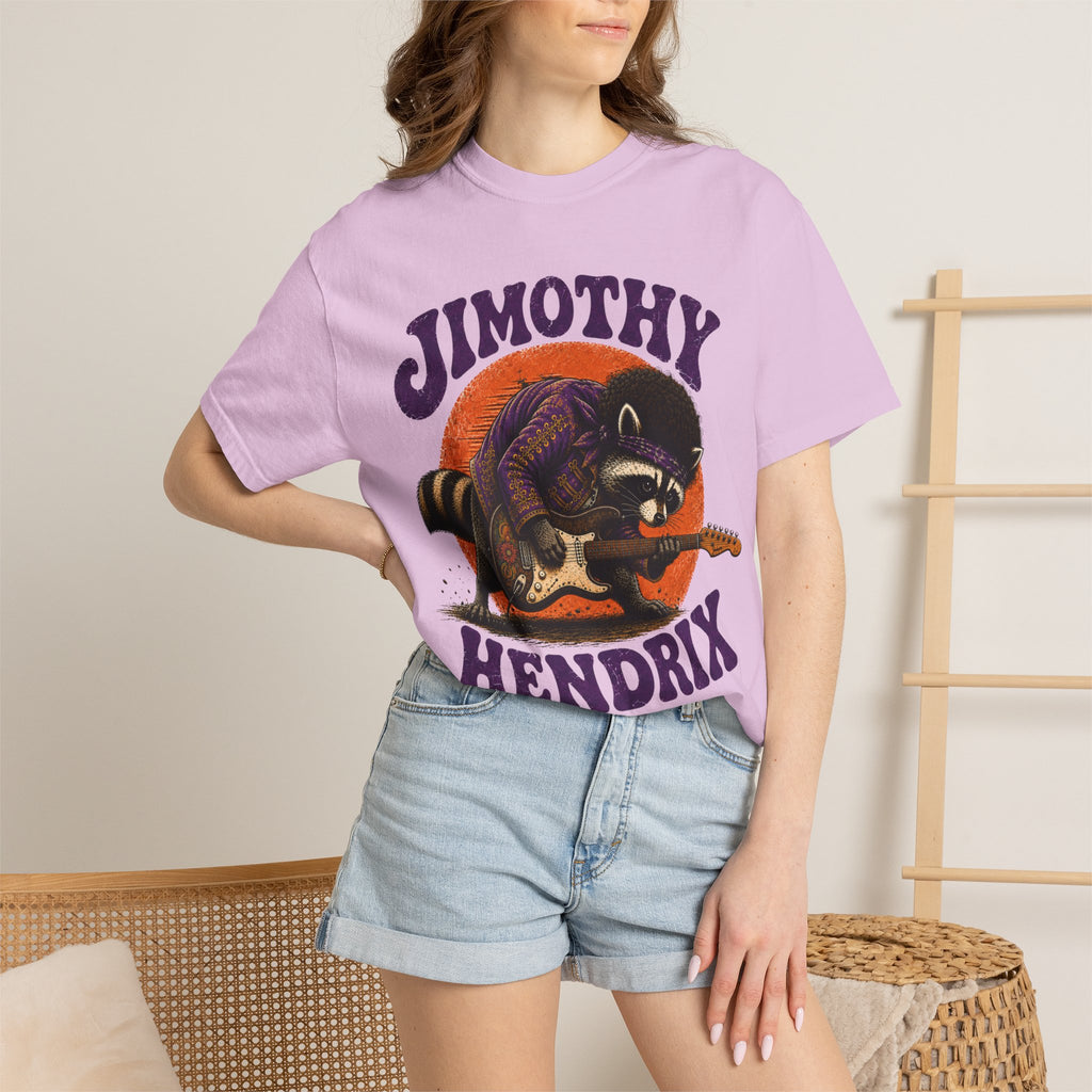 Jimothy Hendrix raccoon playing electric guitar T-shirt | vintage rock tee
