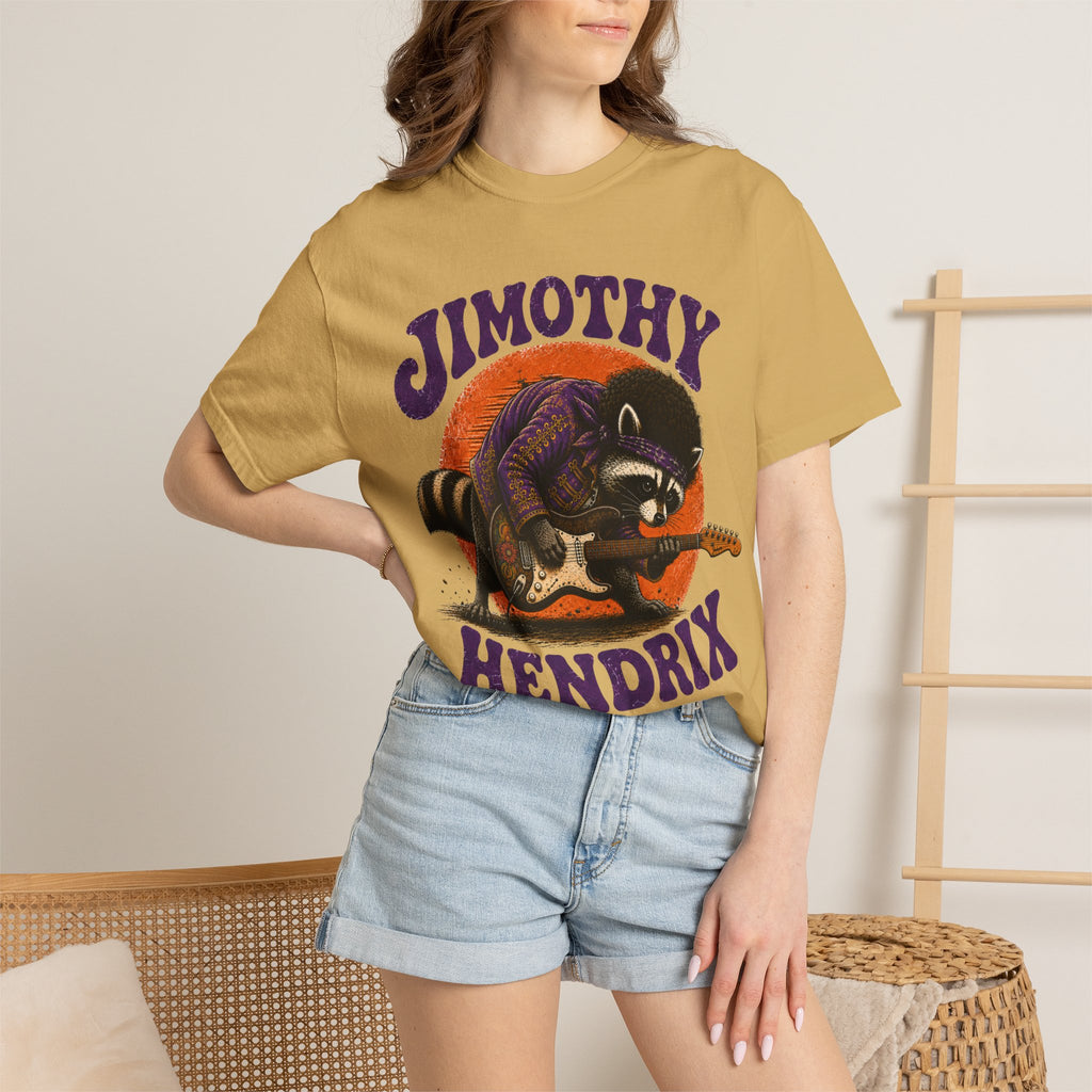 Jimothy Hendrix raccoon playing electric guitar T-shirt | vintage rock tee