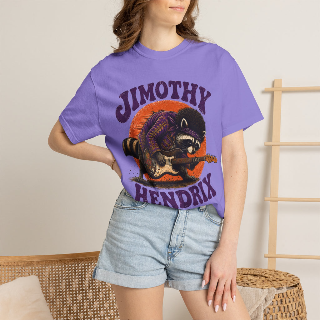 Jimothy Hendrix raccoon playing electric guitar T-shirt | vintage rock tee