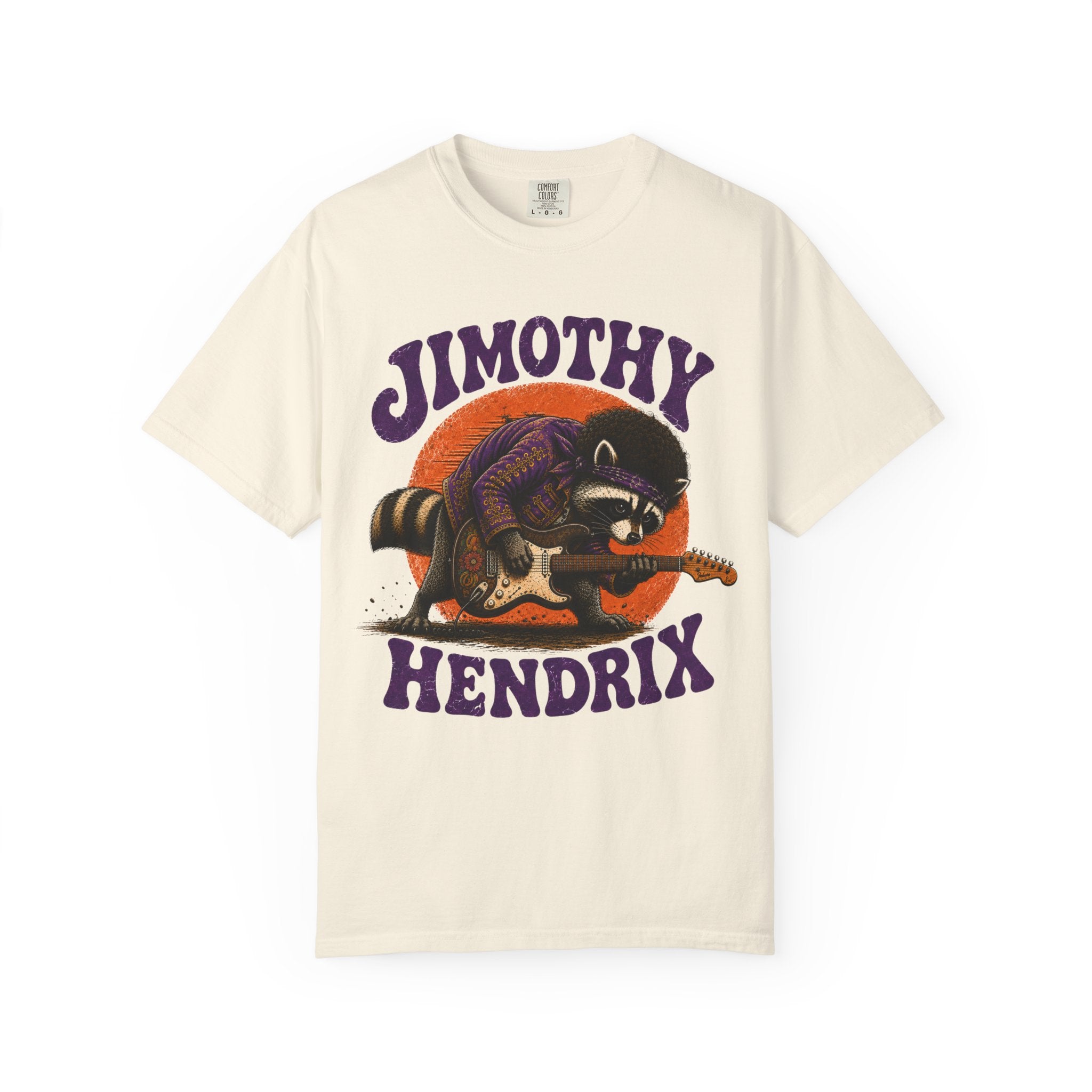 Jimothy Hendrix raccoon playing electric guitar T-shirt | vintage rock tee