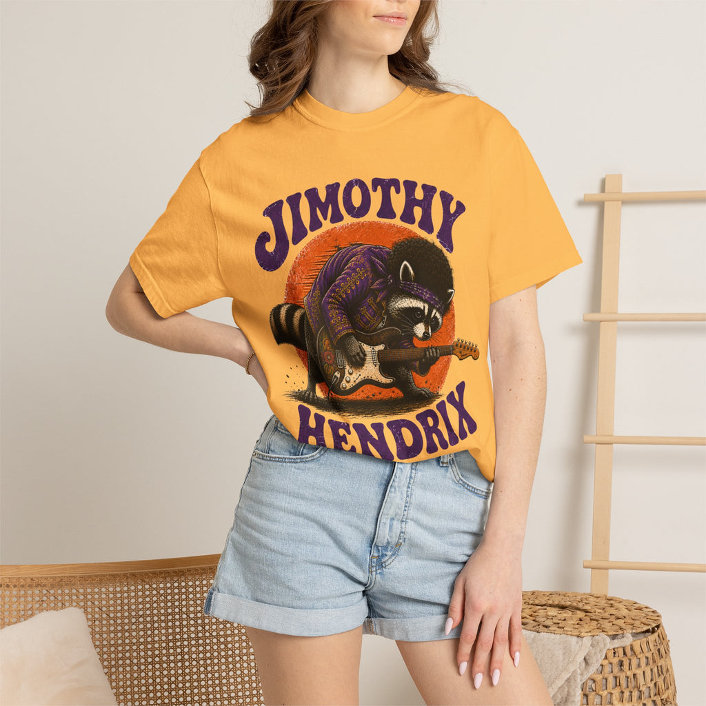 Jimothy Hendrix raccoon playing electric guitar T-shirt | vintage rock tee