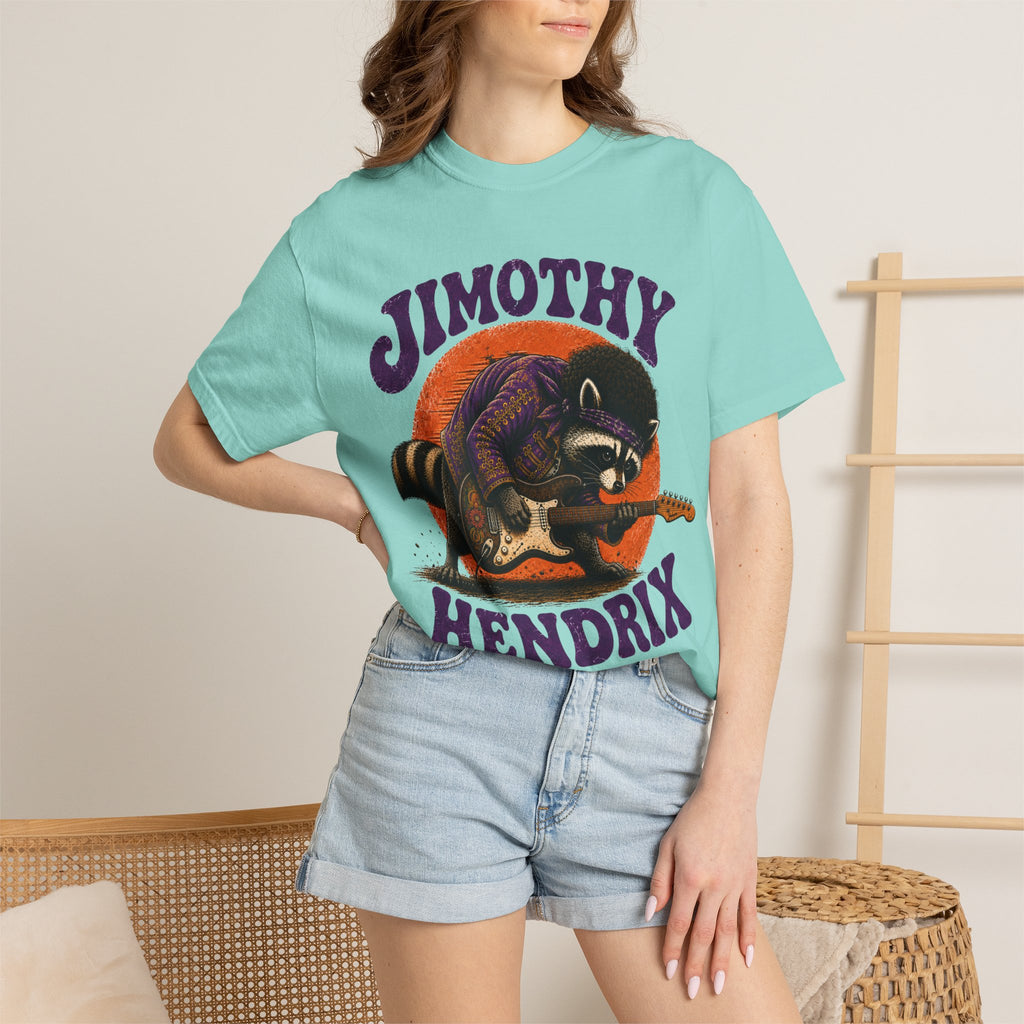 Jimothy Hendrix raccoon playing electric guitar T-shirt | vintage rock tee