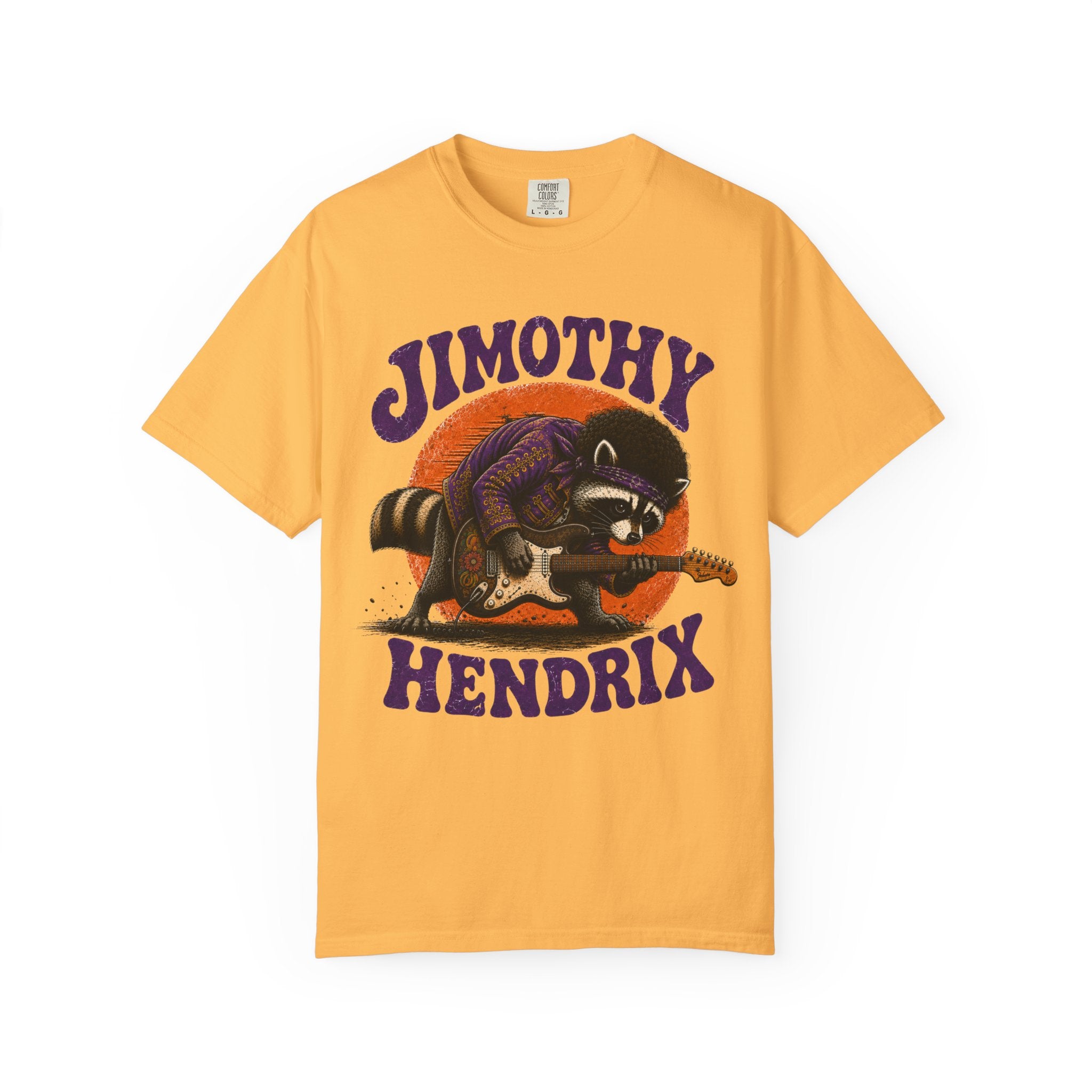 Jimothy Hendrix raccoon playing electric guitar T-shirt | vintage rock tee