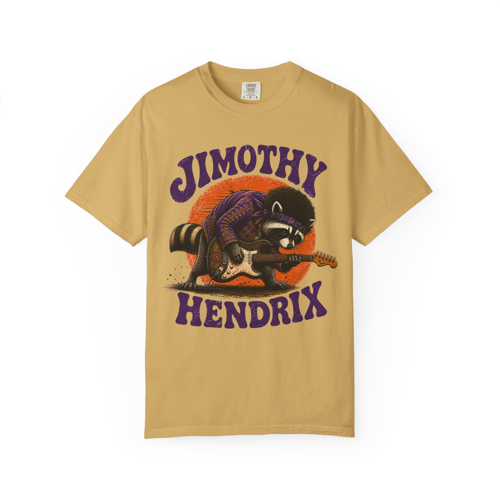 Jimothy Hendrix raccoon playing electric guitar T-shirt | vintage rock tee