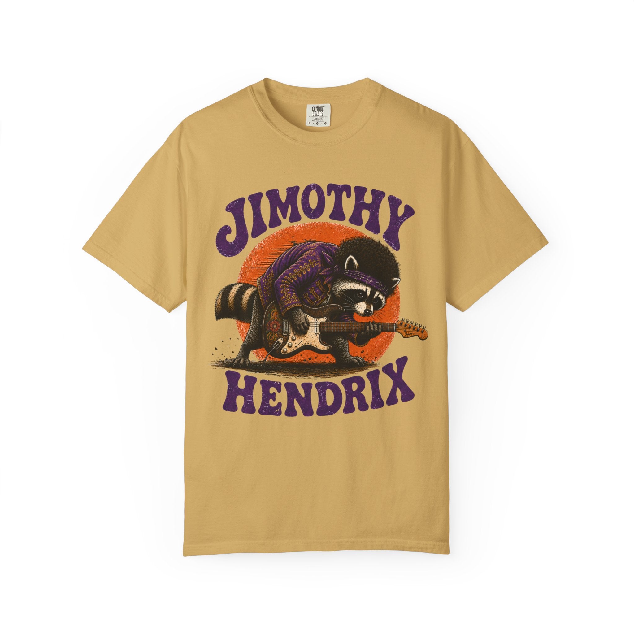 Jimothy Hendrix raccoon playing electric guitar T-shirt | vintage rock tee