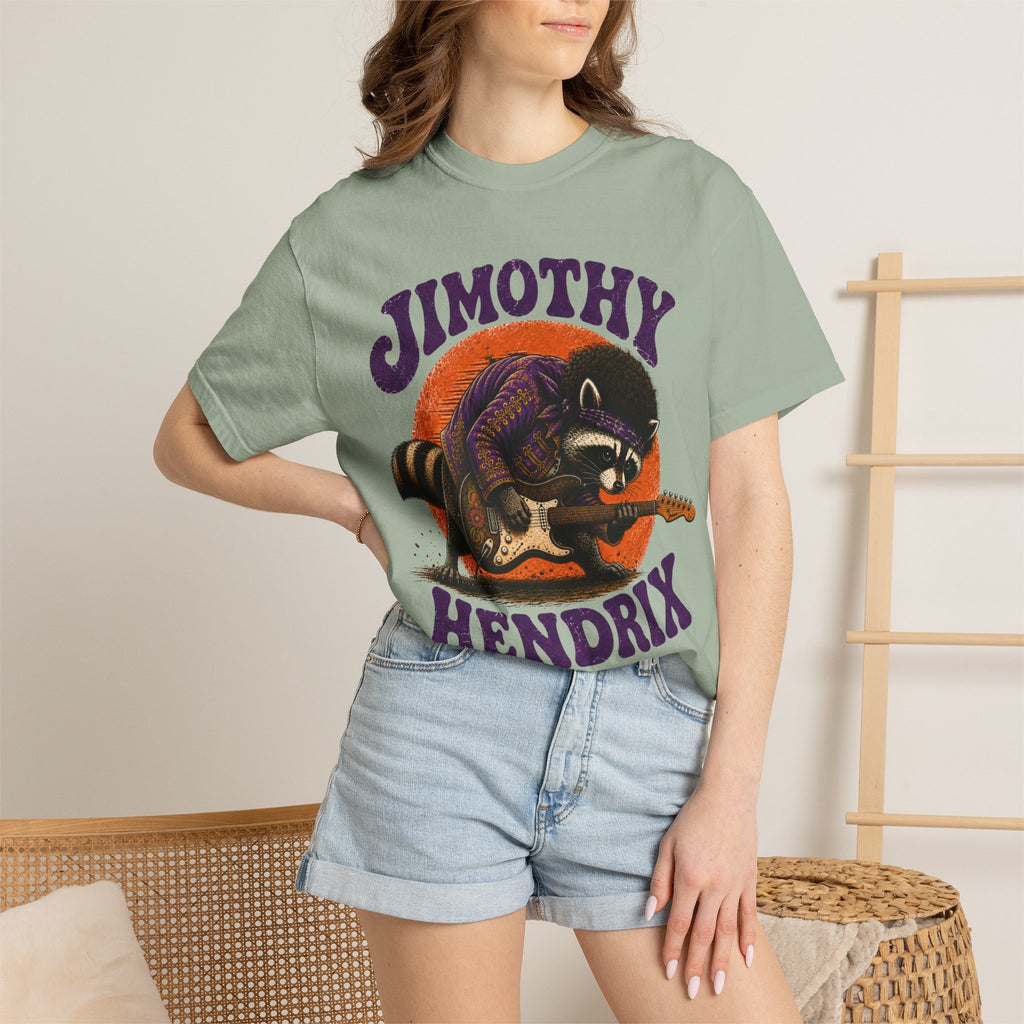 Jimothy Hendrix raccoon playing electric guitar T-shirt | vintage rock tee