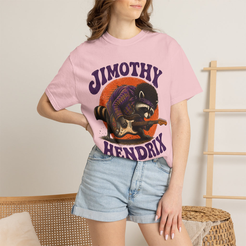 Jimothy Hendrix raccoon playing electric guitar T-shirt | vintage rock tee