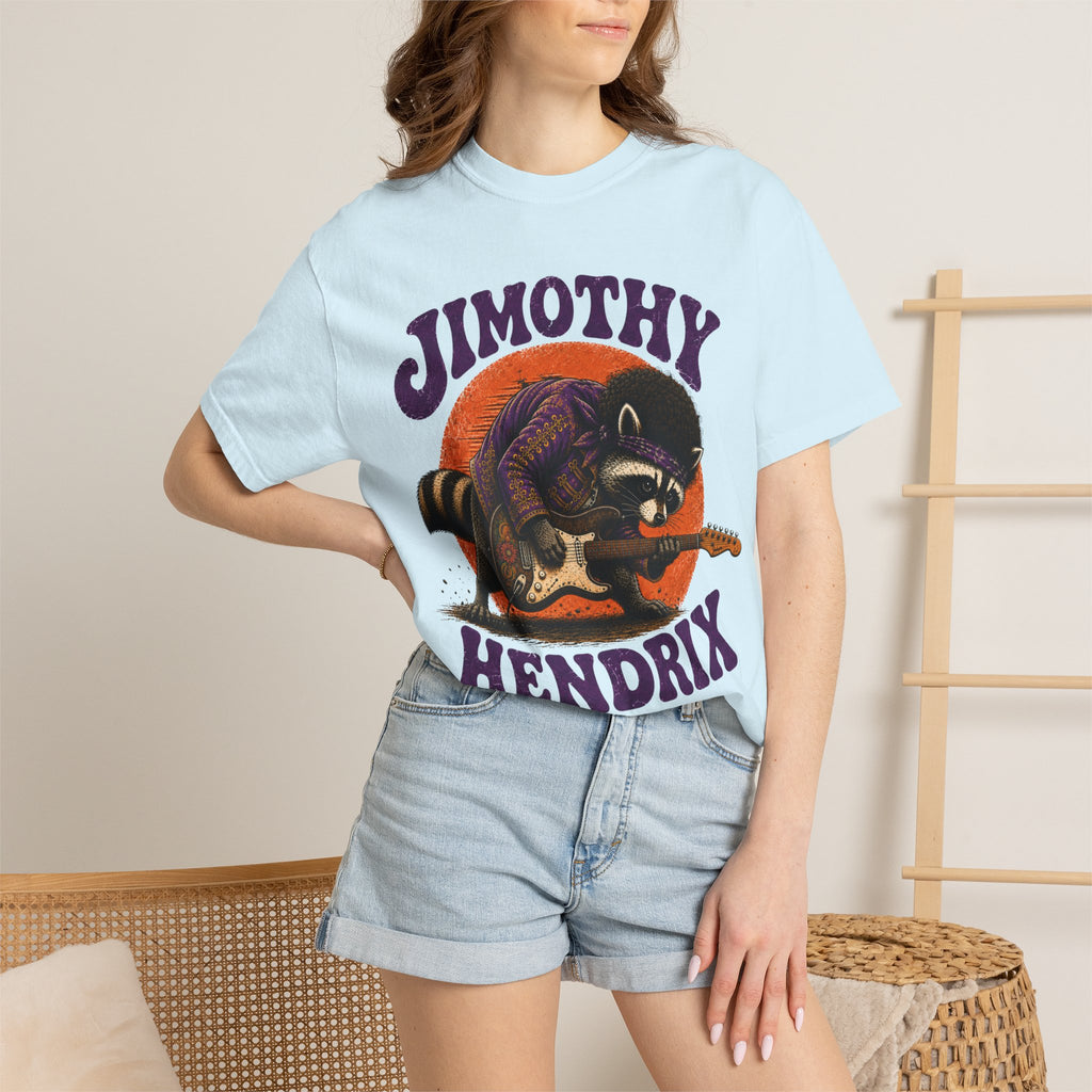 Jimothy Hendrix raccoon playing electric guitar T-shirt | vintage rock tee