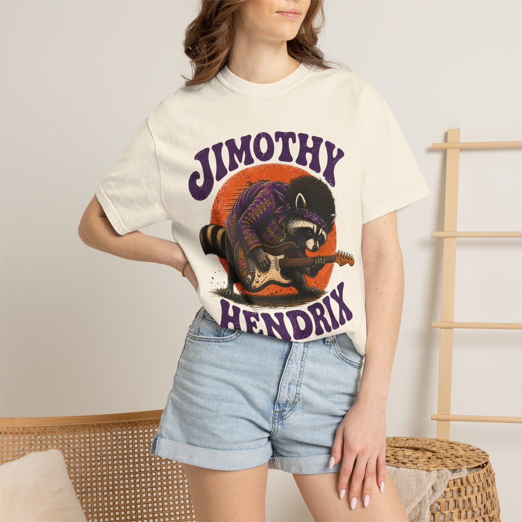 Jimothy Hendrix raccoon playing electric guitar T-shirt | vintage rock tee