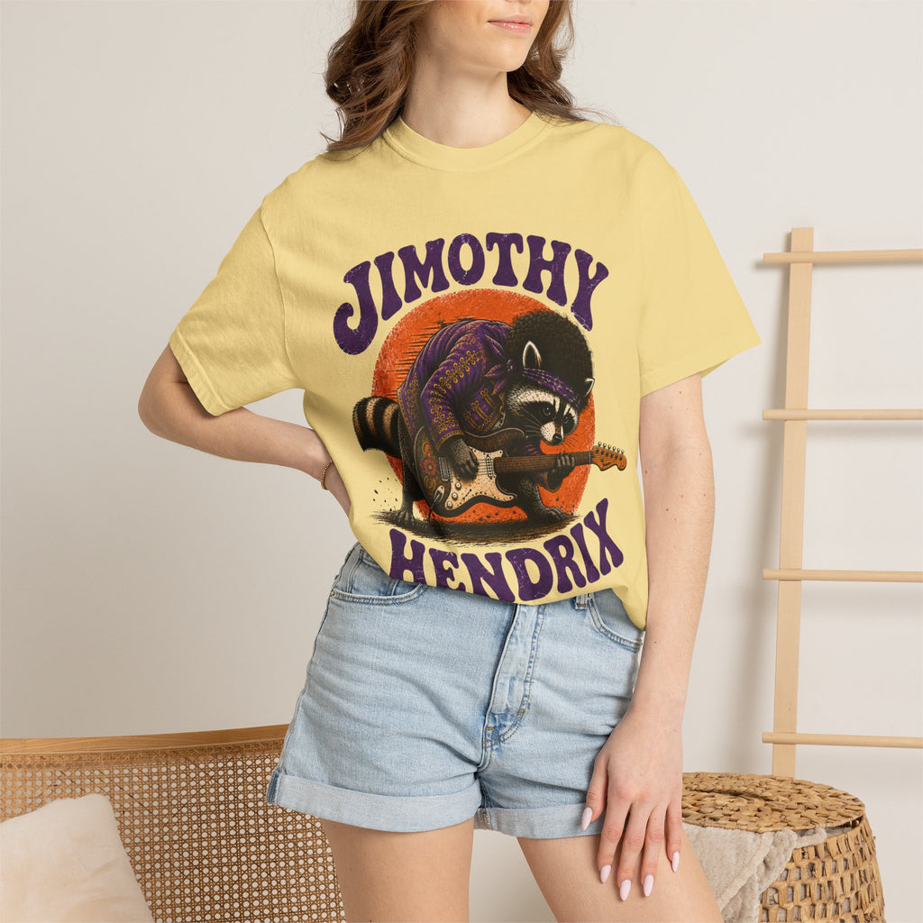 Jimothy Hendrix raccoon playing electric guitar T-shirt | vintage rock tee